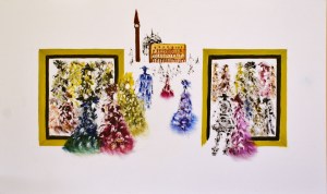 Tutti vanno a Carnevale olio su tela 60x100 cm