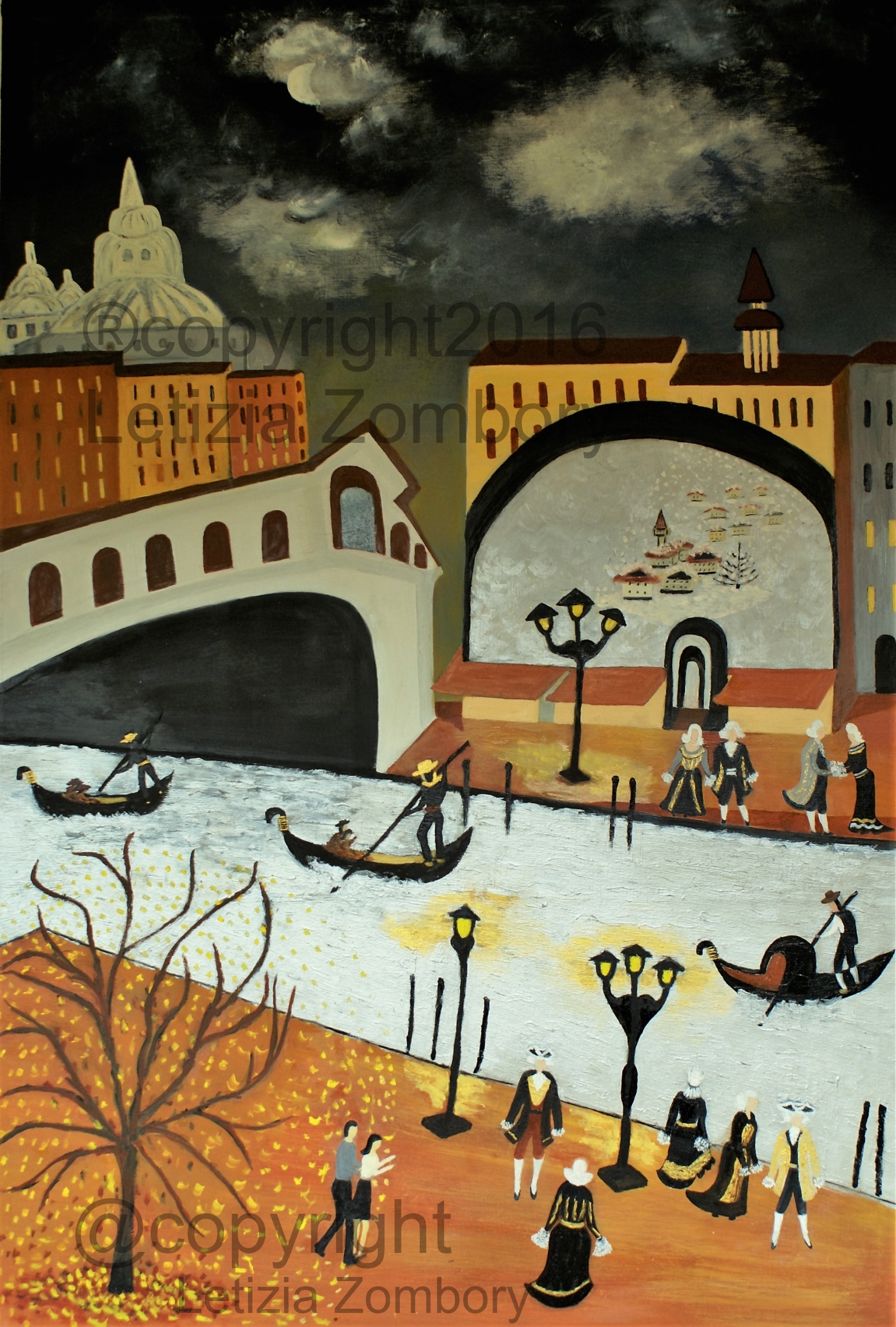 viaggio di tempo olio su tela 150x100