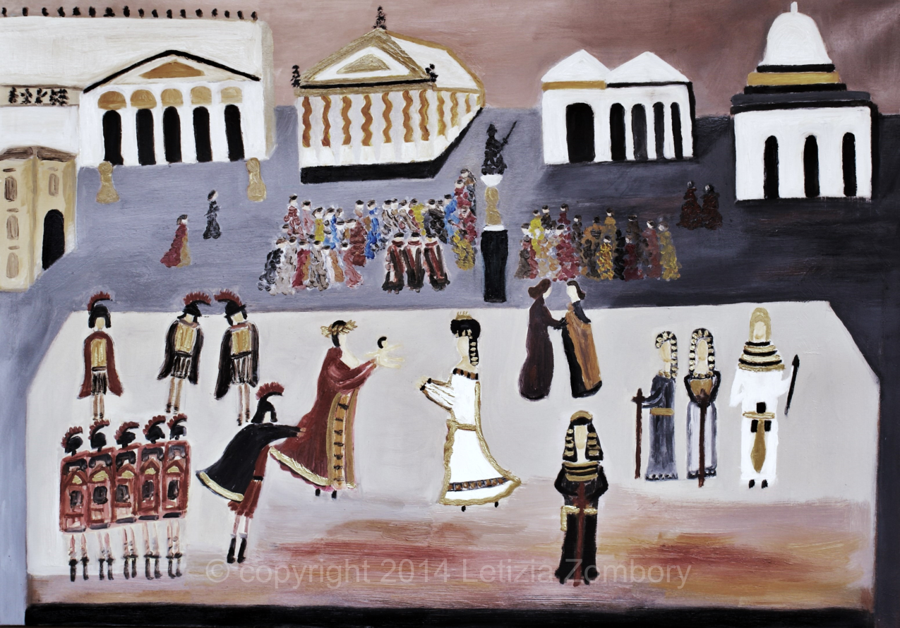 il bambino di Cesare e Cleopatra a Roma con copyright